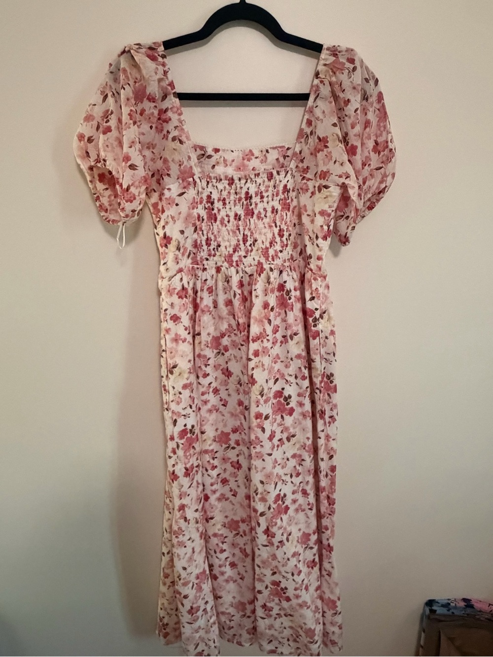Abercrombie & Fitch Pink Floral Square-Neck Midi Dress - Picture 5 of 6